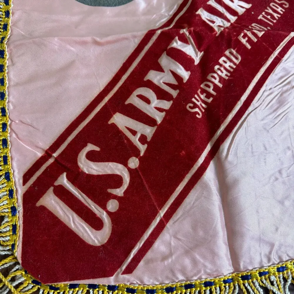 WWII US Army Air Forces Sheppard Field TX‎ Pink Flocked Mother Satin Pillow Case